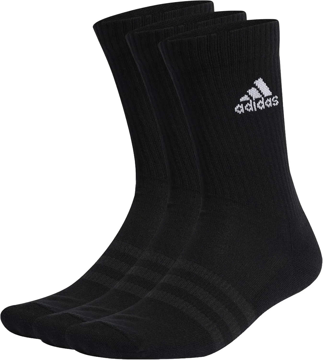 Женские амортизирующие носки Adidas (3 пары) Прочные и удобные, черно-белый