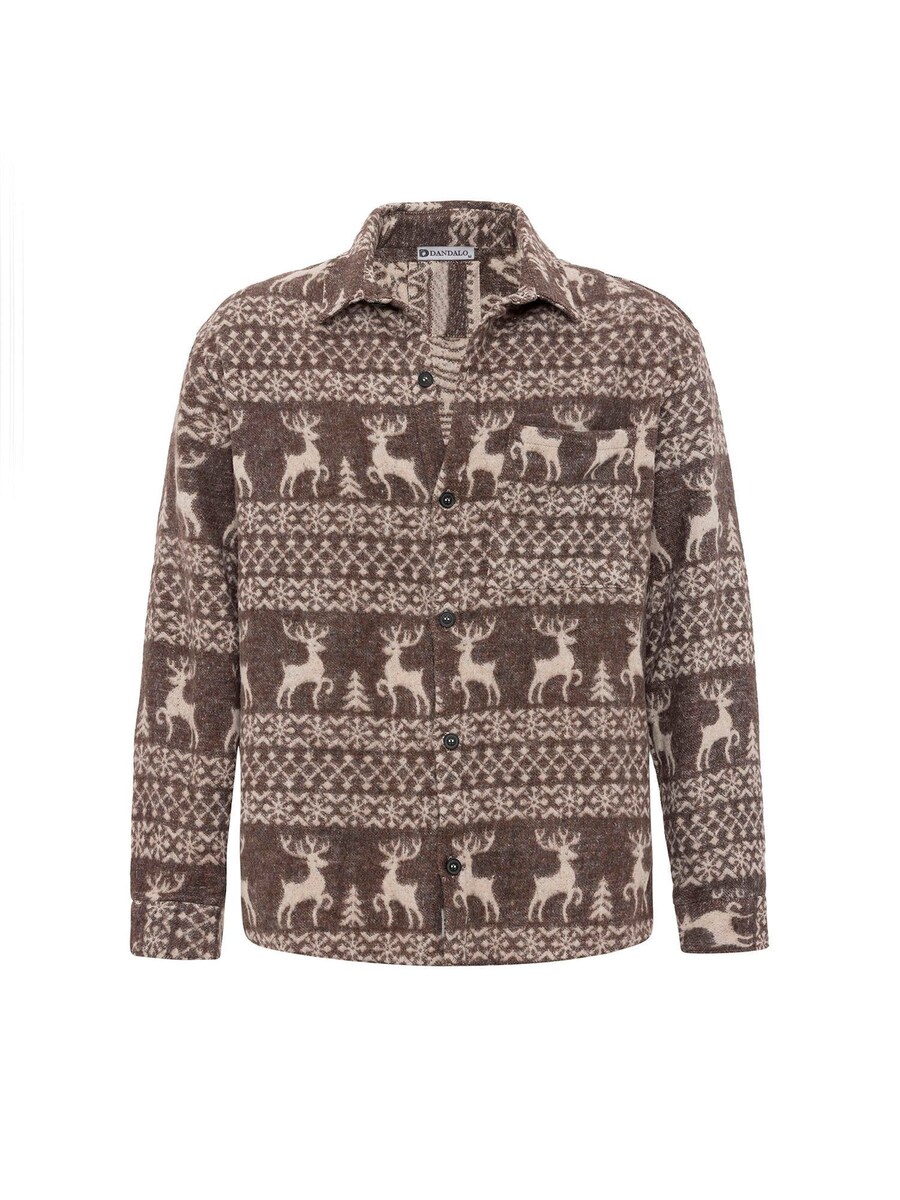 

Рубашка на пуговицах Comfort fit Dandalo, коричневый