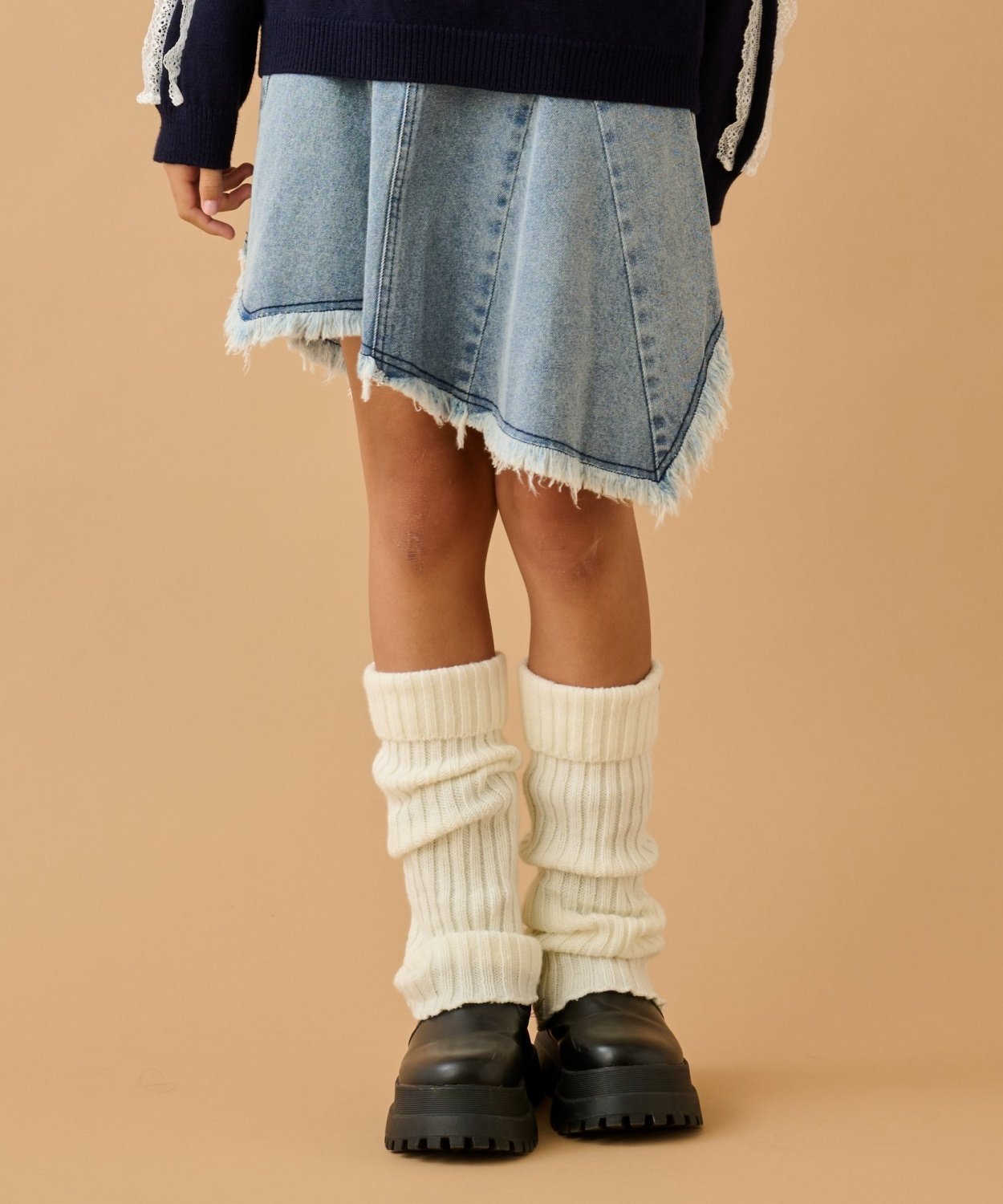 Винтажная юбка с заостренным краем By LOVEiT, Navy blue
