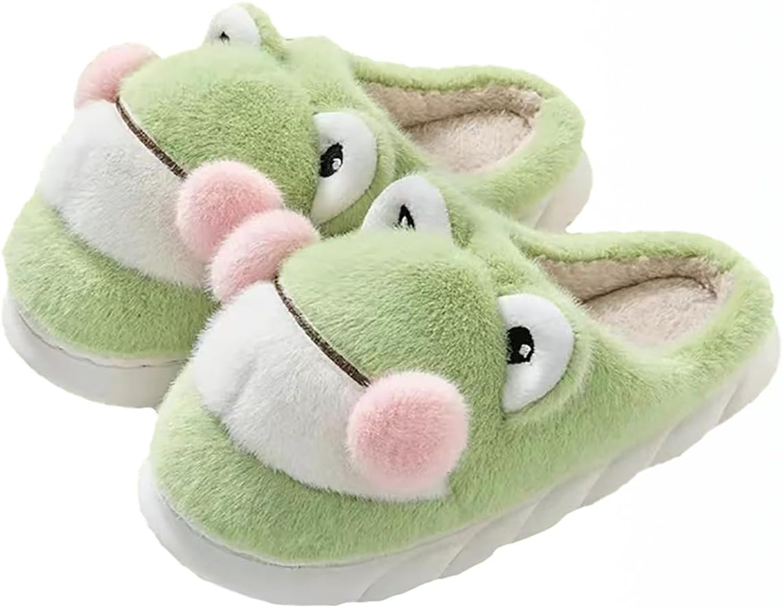 

Женские тапочки HANDKEI с клубникой из хлопка - Мужская домашняя обувь, для дома и улицы, противоскользящие и теплые, зеленый