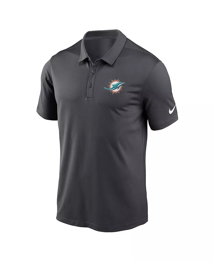 Мужская поло Franchise Performance Miami Dolphins цвета антрацит Nike — фото 3