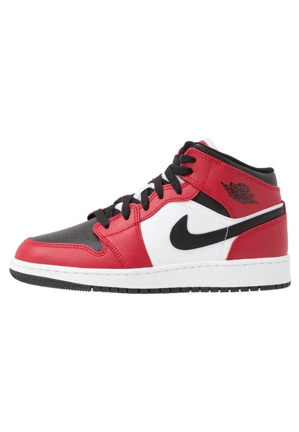 Баскетбольные кроссовки air jordan 1 mid Jordan, Black/Gym Red — фото 2