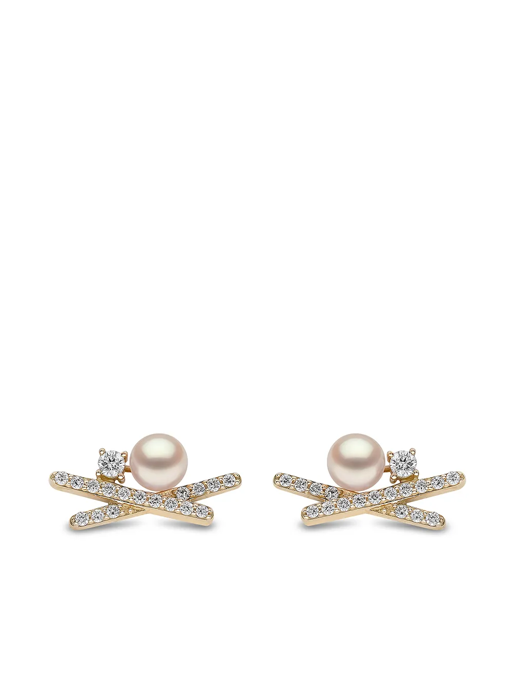

Серьги Sleek из желтого золота с жемчугом и бриллиантами Yoko London, золотой