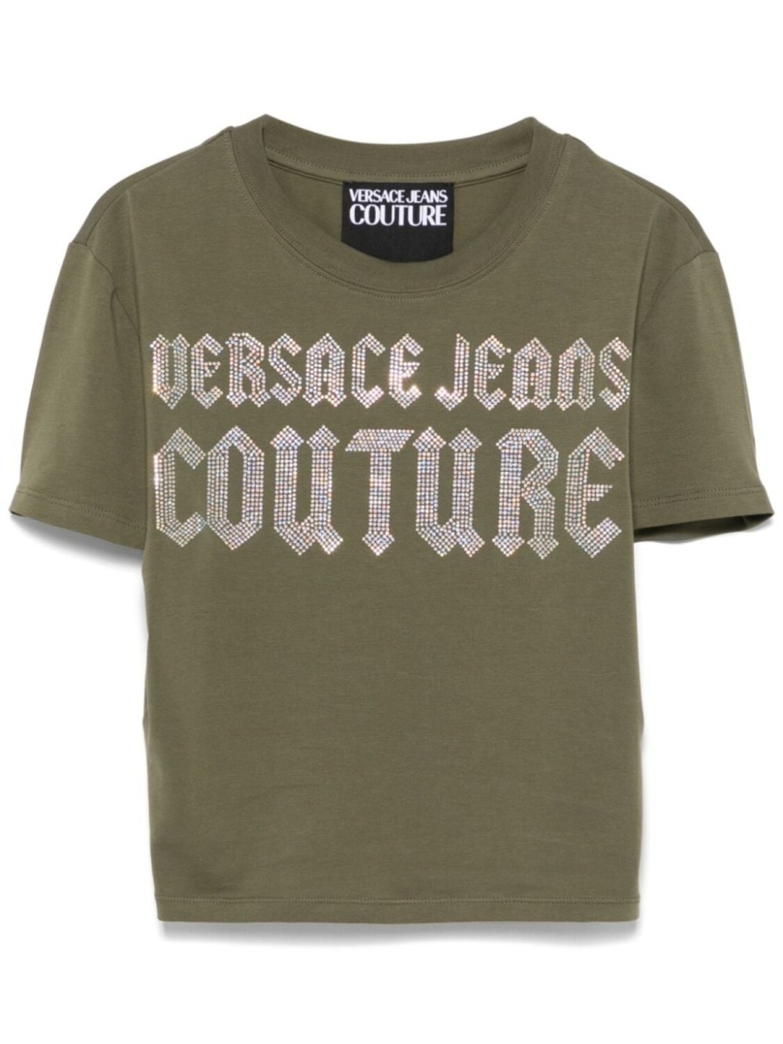 

Versace Jeans Couture футболка с логотипом и кристаллами, зеленый