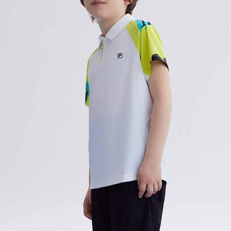 Детская футболка Fila Kids, цвет Jade White — фото 4