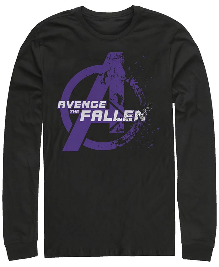 

Мужская футболка с логотипом Marvel Avengers Endgame Avenge the Fallen, длинный рукав Fifth Sun, черный