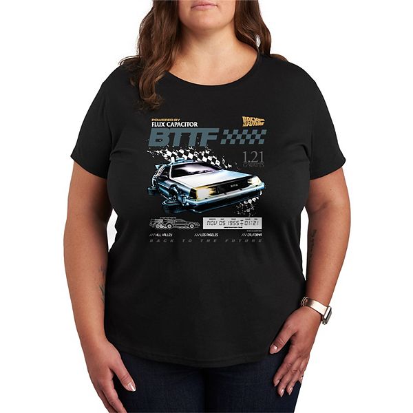 

Футболка Plus size с принтом Back to the Future Licensed Character, Black
