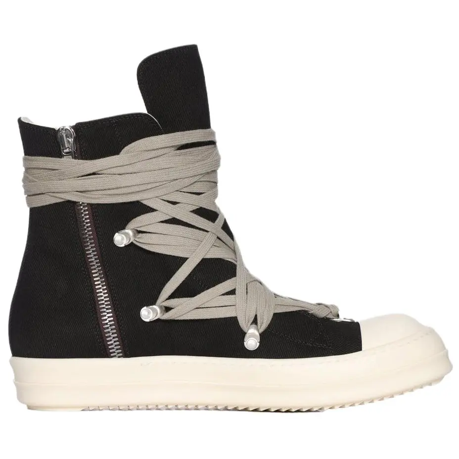 Высокие кеды на шнуровке мужские черные Rick Owens DRKSHDW, Original Shoe Box Included — фото 3