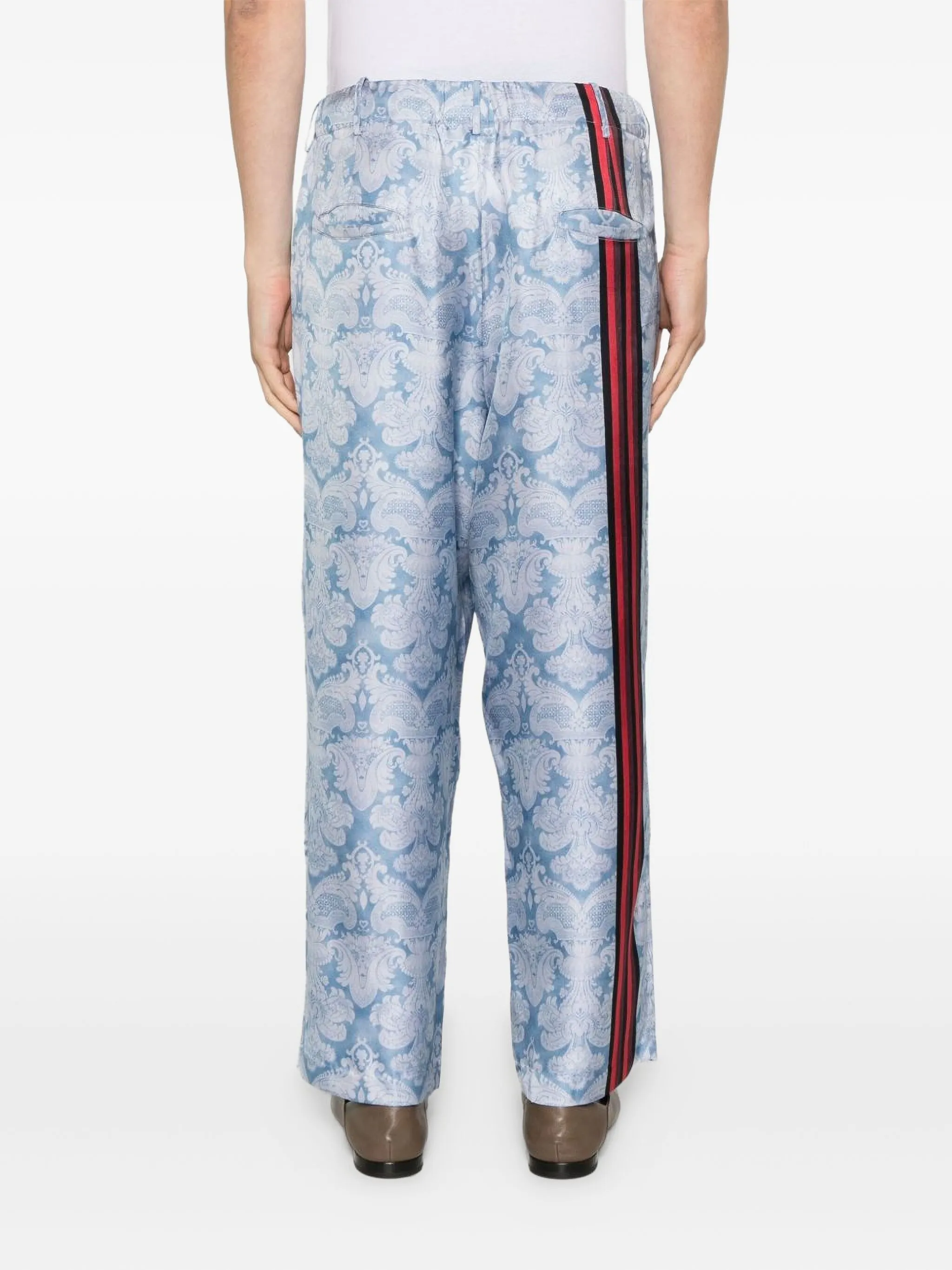 

Брюки с полосками и принтом пейсли Pierre-Louis Mascia, синий