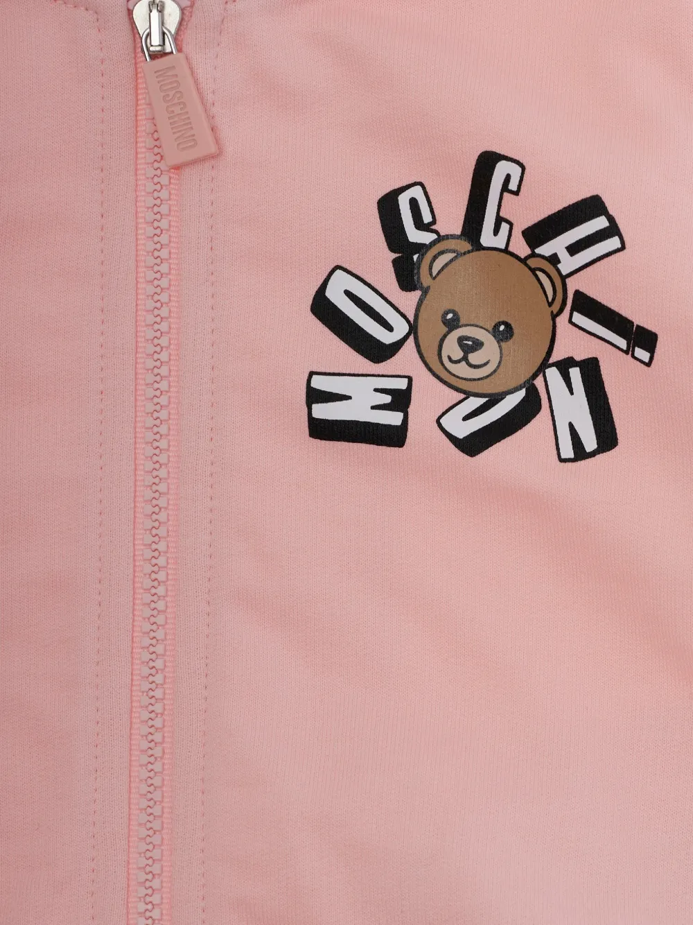Спортивный костюм с капюшоном Moschino Kids, розовый — фото 3