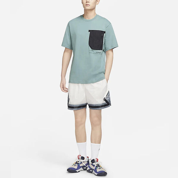 Футболка Air Jordan 23 Engineered Colorblock Pocket Round Neck Casual Short Sleeve Gray Black, черный — фото 3