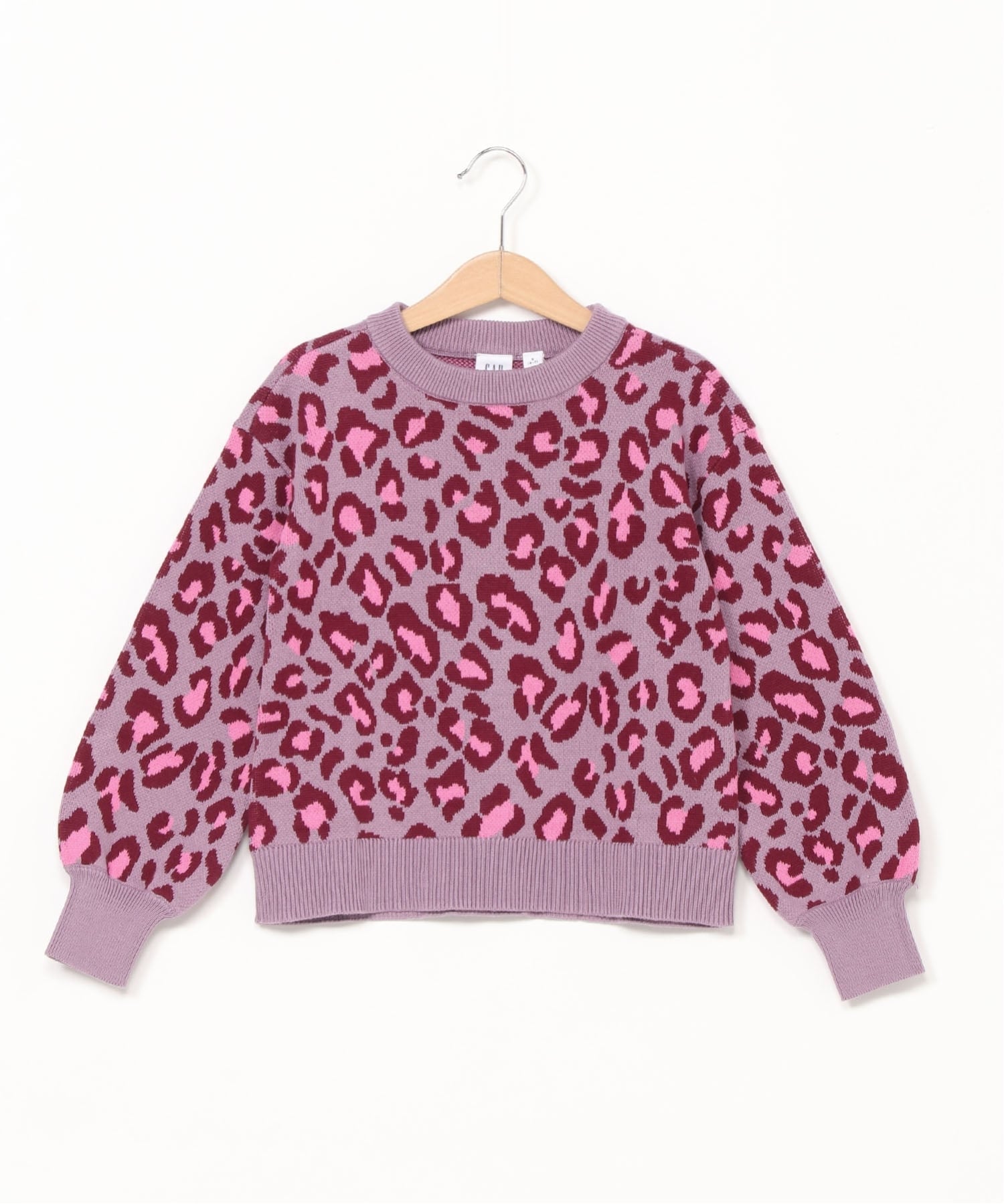 (K) Свитер свободного кроя с интарсией (детский) GAP, PURPLE_LEOPARD — фото 2