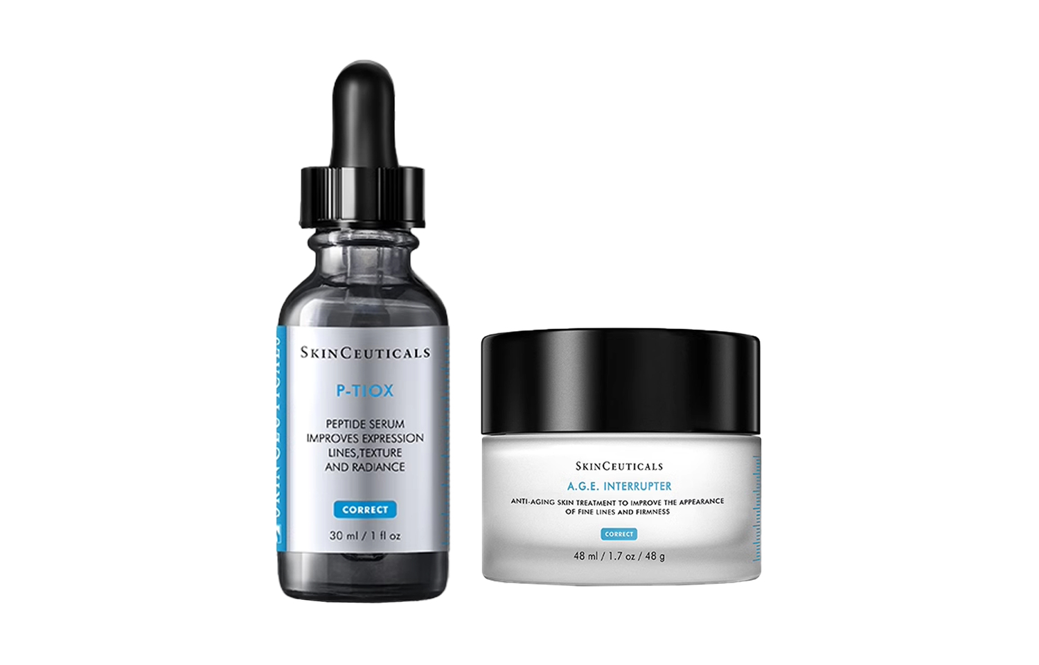 

Набор для ухода за кожей XIULIKE P TIOX с пептидной антивозрастной эссенцией и кремом для лица AGE, увлажняющий и успокаивающий, 30мл+48мл SKINCEUTICALS