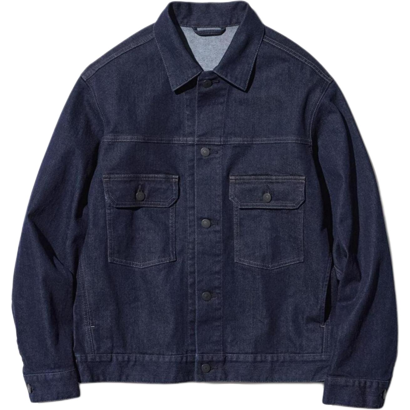 

UNIQLO Джинсовая куртка мужская тёмно-синяя, Dark Blue