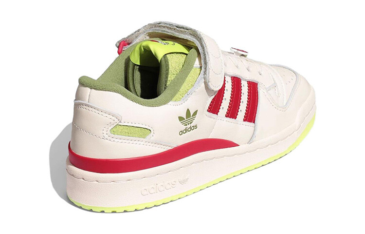 Adidas originals FORUM Series Kids Кроссовки для скейтбординга Дети, Cream White/Collegiate Red/Solar Slime — фото 4