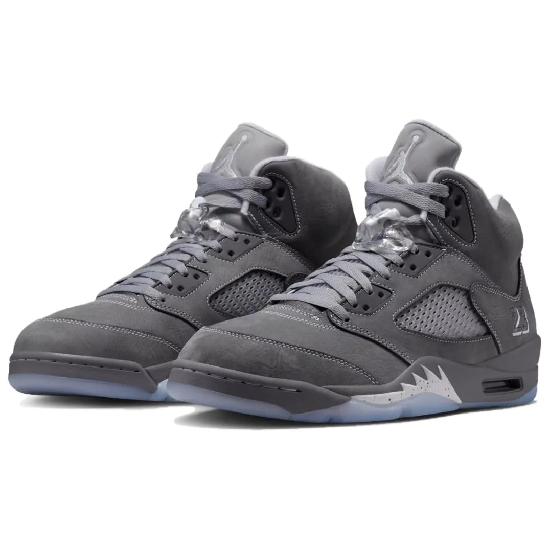 Jordan Кроссовки Air 5 Mid top Vintage мужские серые — фото 4
