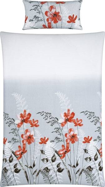 

Комплект постельного белья REDBEST 207576 2-teilig, 155x1x220 см цвет rot-grau