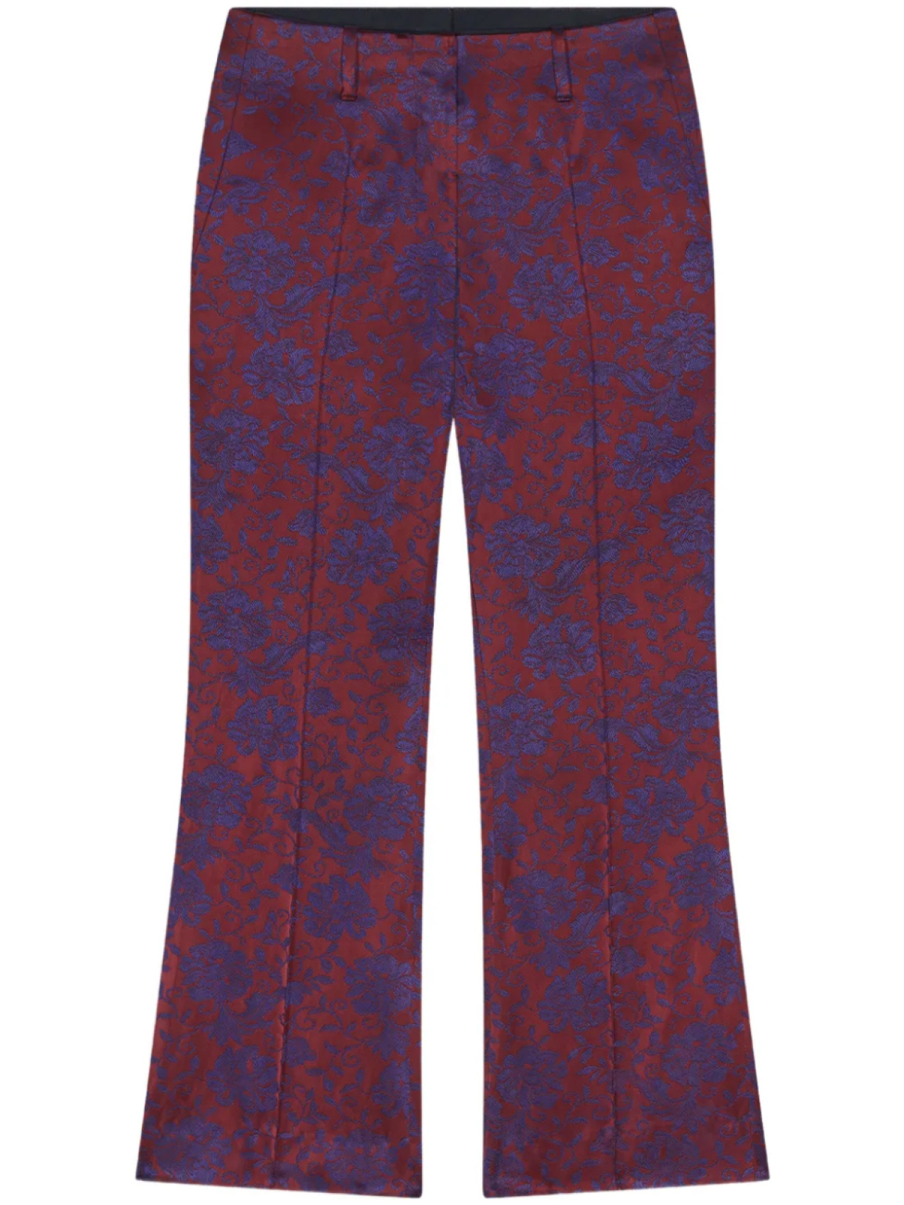 

DRIES VAN NOTEN брюки с цветочным узором, красный