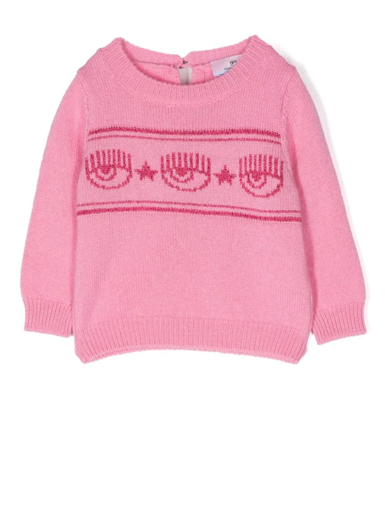

Джемпер Eyestar вязки интарсия Chiara Ferragni Kids, розовый