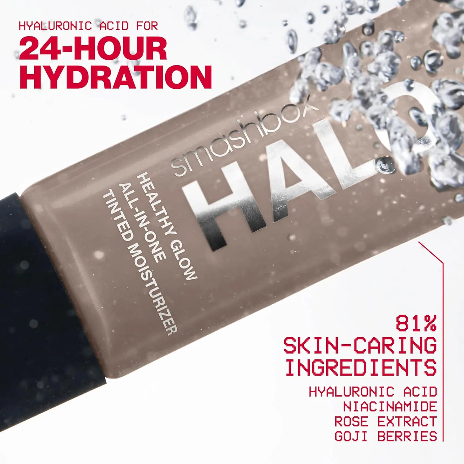 Увлажняющий тонирующий крем Smashbox Halo Healthy Glow All-In-One с SPF 25 | Увлажняющий, стойкий тонирующий крем с SPF | Гиалуроновая кислота, 16-Deep Rich Neutral (with neutral undertone) — фото 3