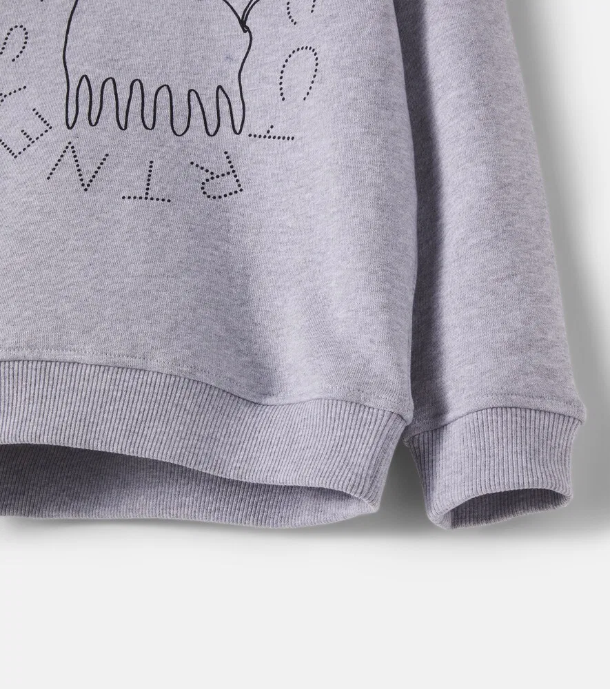 Толстовка из хлопкового трикотажа с логотипом Stella McCartney Kids, серый — фото 4
