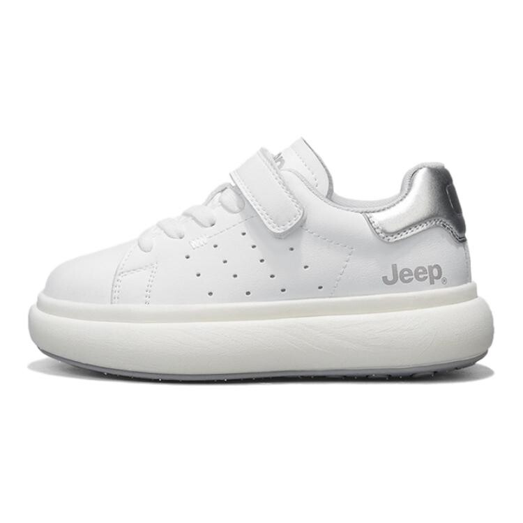 

Детские кроссовки для скейтбординга Kids Low-top White/Silver Jeep, белый/серебряный