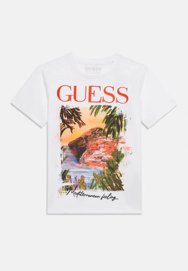 Детская футболка унисекс с принтом Guess, Pure White — фото 3