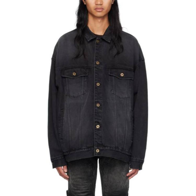 

WE11DONE Джинсовая куртка унисекс черная, Black