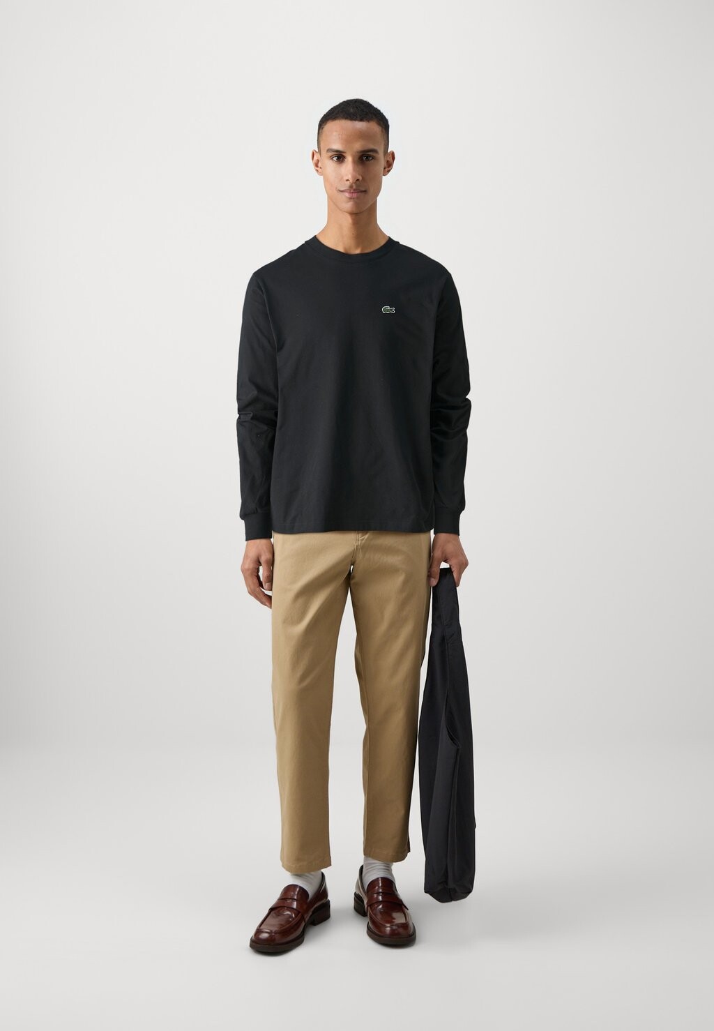 Футболка с длинным рукавом Lacoste, черная