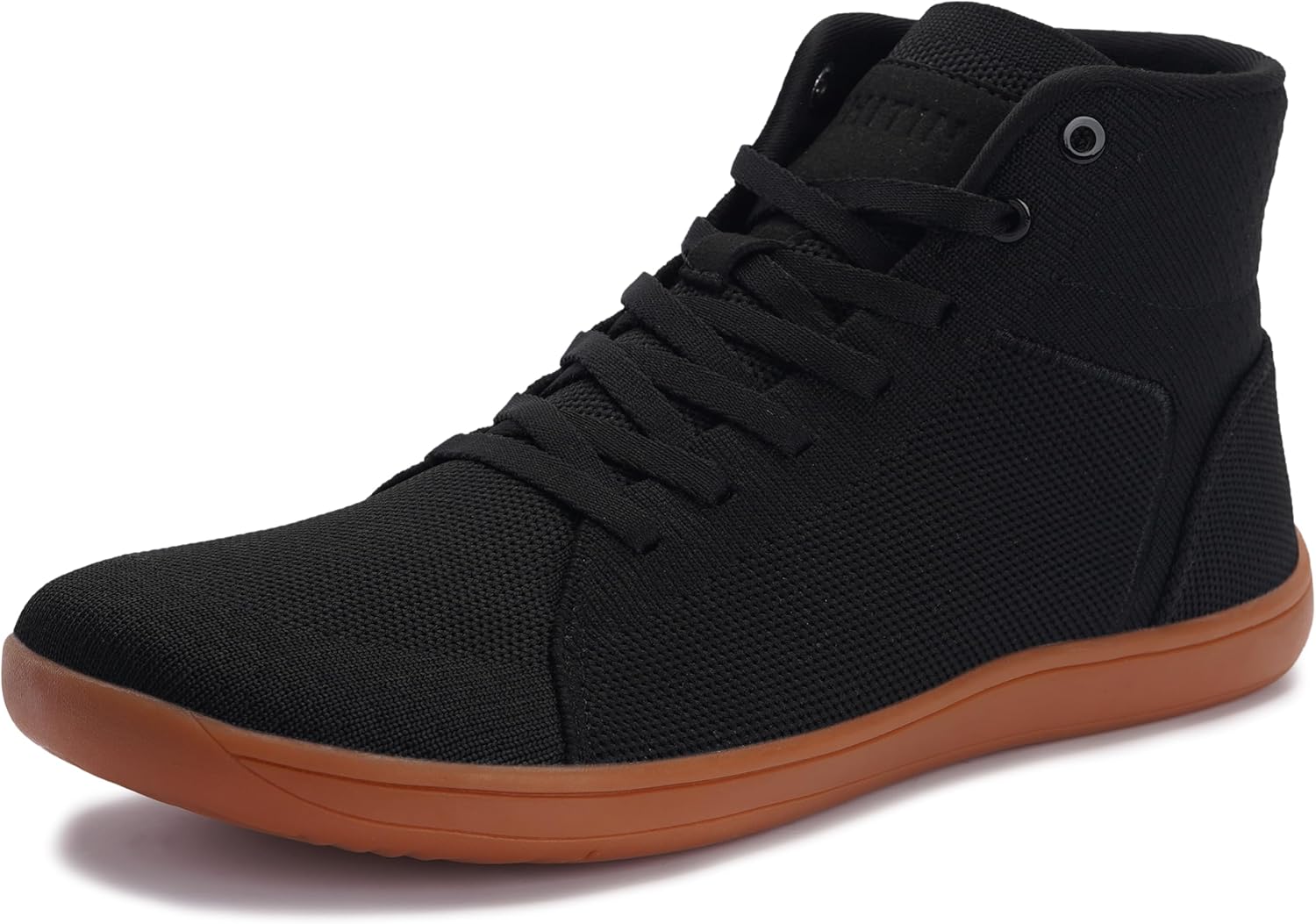 

Мужские высокие минималистичные кроссовки WHITIN для ходьбы, Широкий носок нулевой перепад высоты подошвы, черный