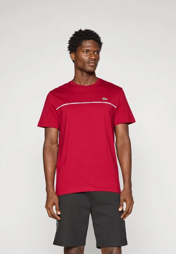 Футболка с принтом в виде ленты Lacoste Sport, Bordeaux