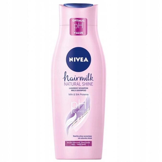 Nivea, Hairmilk Natural Shine мягкий шампунь, придающий волосам блеск 400мл — фото 2
