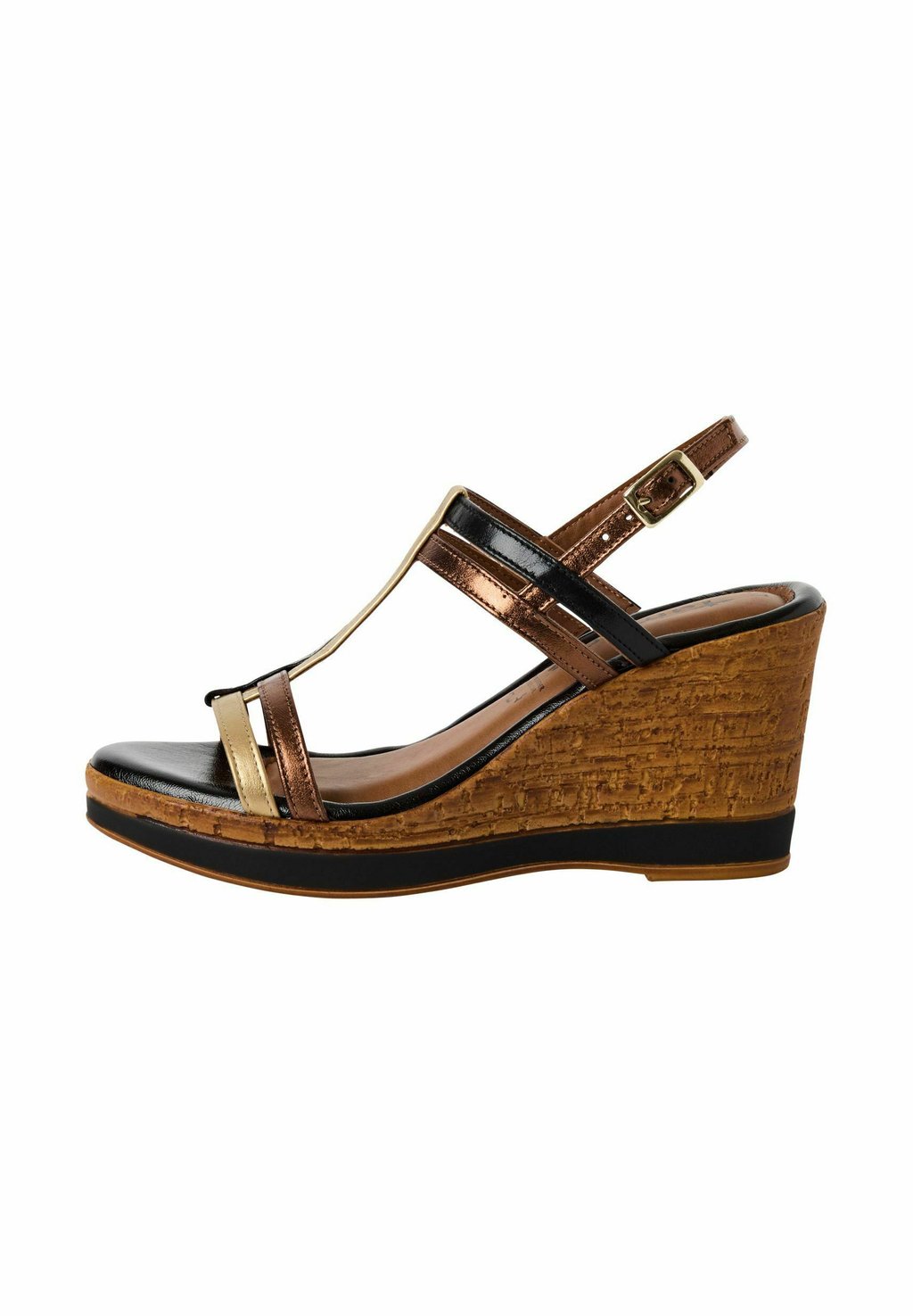 Босоножки на танкетке High heeled sandals Tamaris, черный