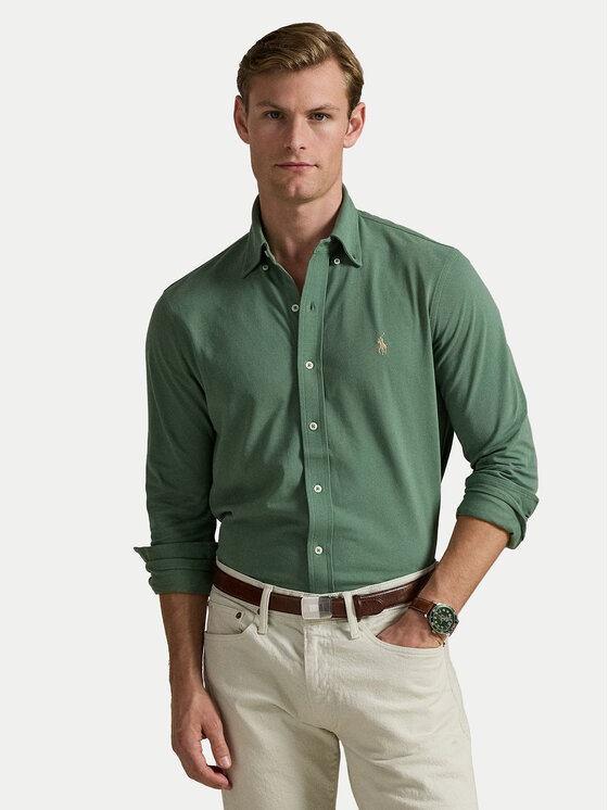 

Рубашка обычного кроя 710654408144 Polo Ralph Lauren, зеленый