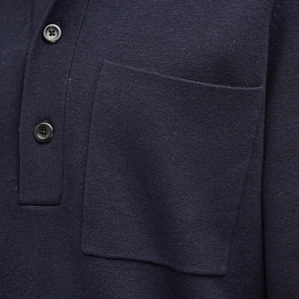

Norse Projects Поло из шерсти Kian Merino Cotton Milano, синий