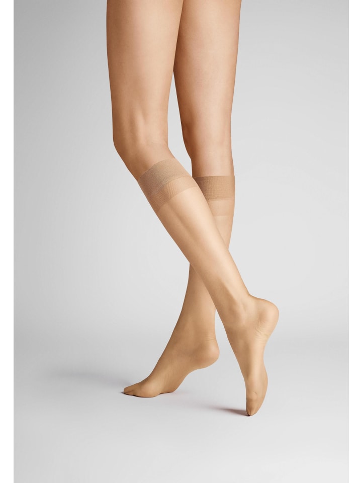 

Hudson Simply Shine 15, набор из 2 тонких чулок до колена с не сдавливающим поясом, цвет для лица