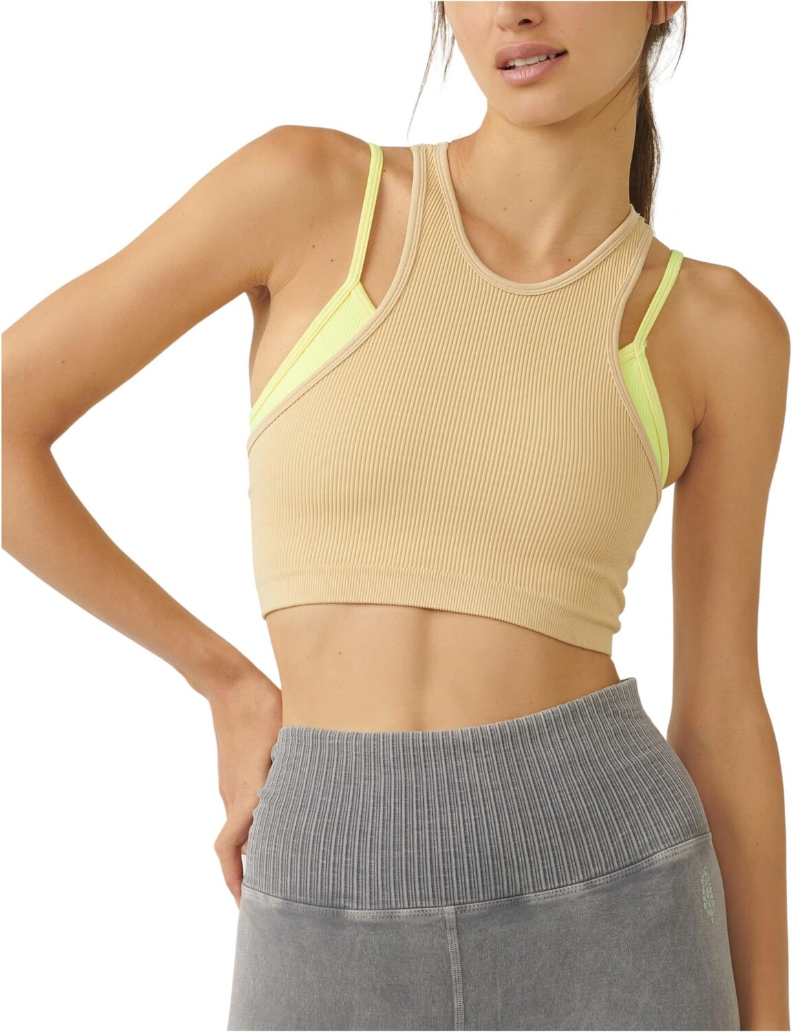 

Футболка FP Movement Free Throw Double Lay Cami, цвет Latte/Lemon Verbena