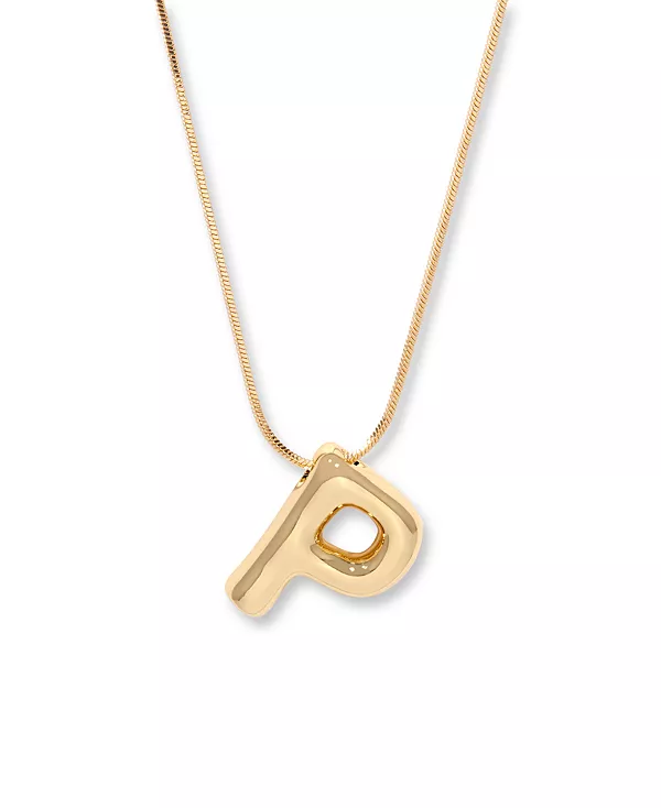 

Позолоченное короткое ожерелье с подвеской в виде бабл-инициала Пиппы Brook & York, gold-p