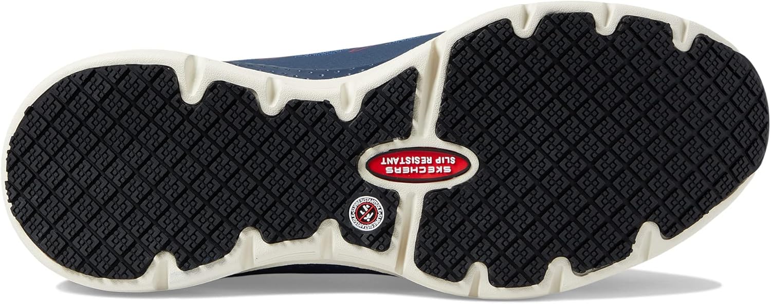 Мужские оксфорды Skechers Work Arch Fit SR-Vigorit, красный/синий/темно-синий — фото 3
