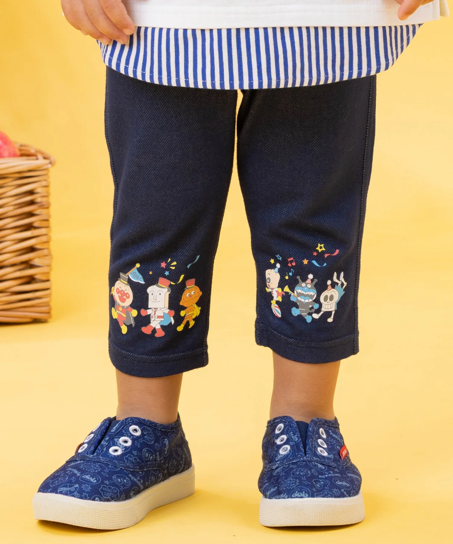 Детская коллекция ANPANMAN / (K) Леггинсы длиной 3/4 с парадным рисунком Anpanman Kids Collection, Navy