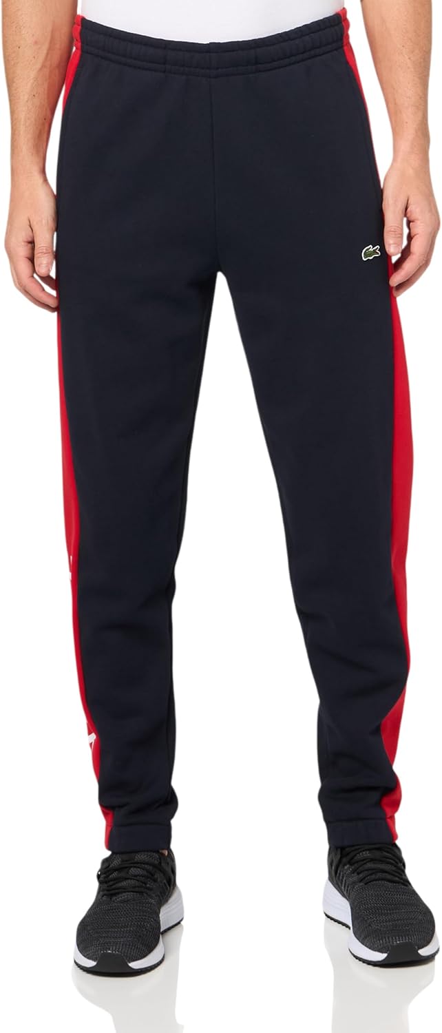 

Lacoste мужские базовые зауженные спортивные штаны, Abysm/Red