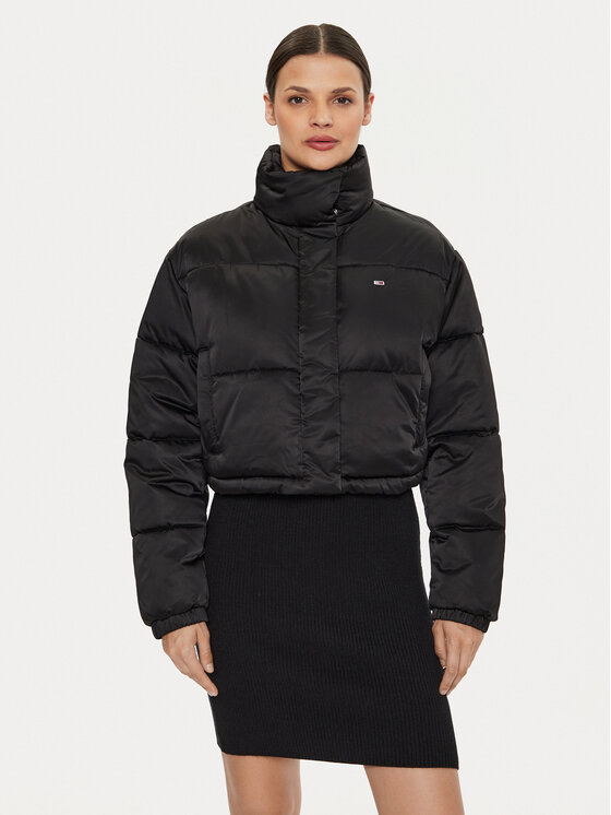 

Зимняя куртка regular fit Satin DW0DW18292 Tommy Jeans, черный