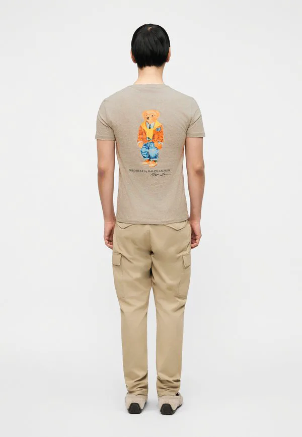Футболка-Поло приталенного кроя с принтом медведя. Polo Ralph Lauren, Grey — фото 3