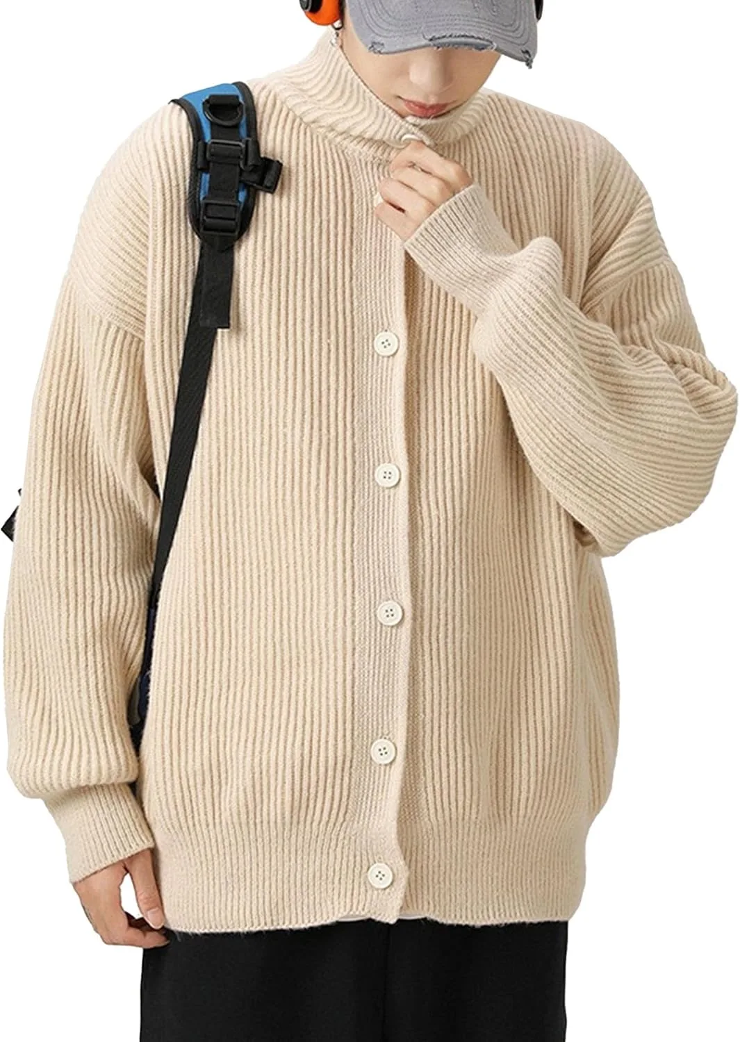 

Мужской кардиган с высоким воротником Zylphorix