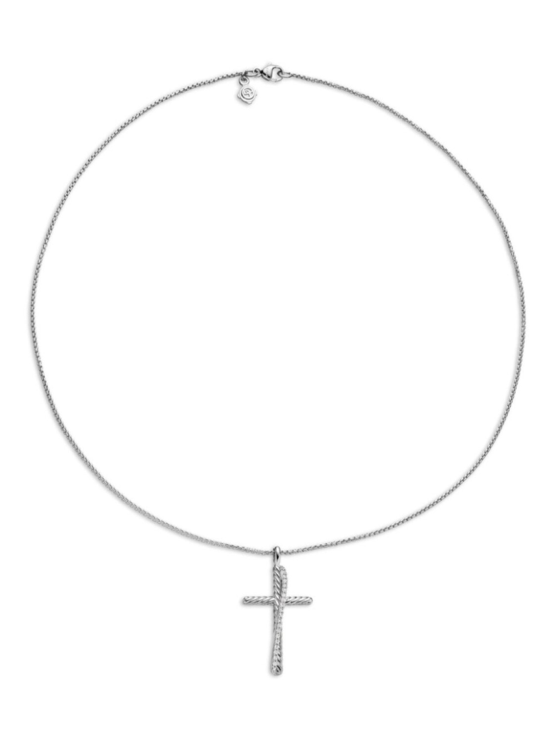 

Ожерелье из стерлингового серебра с бриллиантами Crossover Cross David Yurman, серебряный