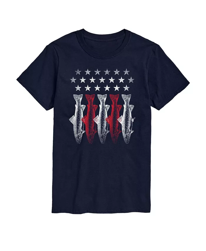 

Мужская футболка с коротким рукавом American Flag Fish AIRWAVES, синий