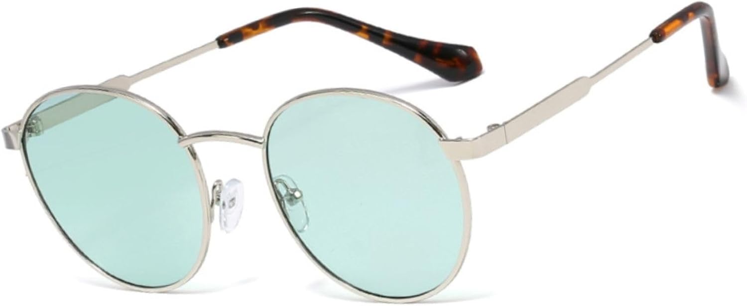 

Классические ретро-солнцезащитные очки Freckles Mark круглой формы для женщин и мужчин, винтажные, в стиле 60-х, с металлической оправой, круглые, в стиле хиппи, Silver Frame / Green Tinted