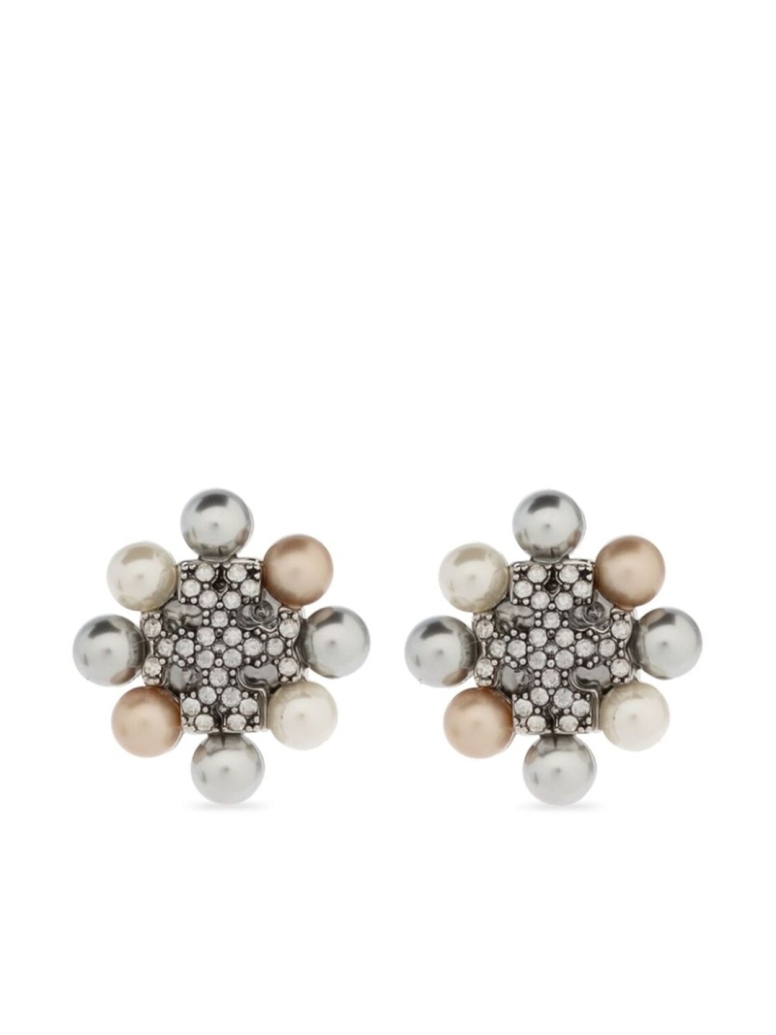 

Серьги, украшенные кристаллами Tory Burch, серебряный