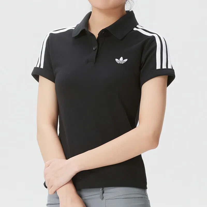 Женское поло Adidas Originals, Black — фото 4