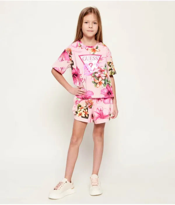 Шорты TERRY regular fit Guess, розовый — фото 2